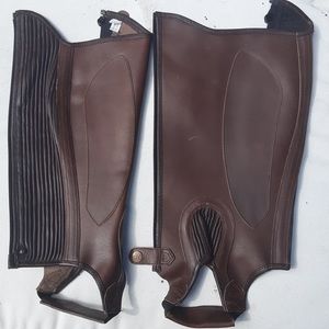 New Ovation Half Chaps XS Brown Equestrian
